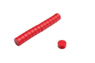 Kancelársky magnet E 12,7x6,35 - červený 10 kusov