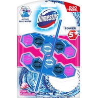 Prívesok na WC Domestos Power5 Blue Water Pink Magnolia 2x55g