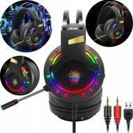 HERNÉ SLÚCHADLÁ RGB LED MIKROFÓN USB KONEKTOR HERNÉ SLÚCHADLÁ RGB LED MIKROFÓN USB KONEKTOR