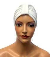 Biela dámska čiapka Emma turban z viskózy, tiež po chemoterapii