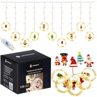 SVETELNÁ ZÁPONA girlanda 110 LED cencúle USB 300 cm VIANOČNÉ GOLE SVET. SVETELNÁ ZÁPONA girlanda 110 LED cencúle USB 300 cm VIANOČNÉ GOLE SVET.