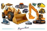 Nálepky bager sklápač buldozér konštrukcia Cars 9 Nálepky bager sklápač buldozér konštrukcia Cars 9