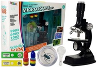 Detský vzdelávací mikroskop pre malého vedca 900x 600x 100x