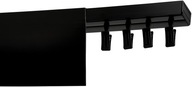 Čierna PVC stropná lišta I-tor s krytom 9cm 140cm