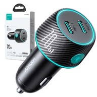 VÝKONNÁ AUTONABÍJAČKA 70W 2xUSB-C LED PODSVIETENIE PPS QC PD VÝKONNÁ AUTONABÍJAČKA 70W 2xUSB-C LED PODSVIETENIE PPS QC PD