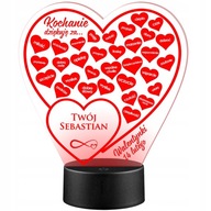 SOCHA SRDCE S GRAVÍROU LED VALENTÍNSKY DARČEK SOCHA SRDCE S GRAVÍROU LED VALENTÍNSKY DARČEK