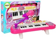 Klávesnica Piano 24 kláves USB mikrofón ružový