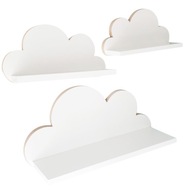 Sada políc Cloud, 3x polička Pysia cloud pre dekoráciu vášho dieťaťa Sada políc Cloud, 3x polička Pysia cloud pre dekoráciu vášho dieťaťa