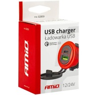 NABÍJAČKA červené podsvietenie 2x USB VOLTMETER NABÍJAČKA červené podsvietenie 2x USB VOLTMETER