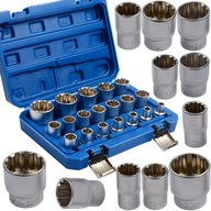 SPLINE 12-UHOLNÉ DVOJUHOLNÉ ZÁSUVKY. 8-32 mm 19 kusov SPLINE 12-UHOLNÉ DVOJUHOLNÉ ZÁSUVKY. 8-32 mm 19 kusov