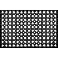 Čierna protišmyková gumená rohožka 50x80cm x 16mm Čierna protišmyková gumená rohožka 50x80cm x 16mm