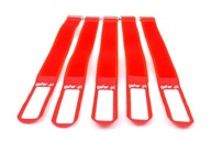 gafer.pl Suchý zips, sťahovacia páska 550 mm červená x5