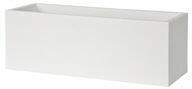 biely obdĺžnikový kvetináč Mini Kube 50x18/18 cm