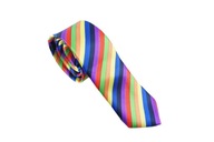Farebná pruhovaná kravata dúhová bláznivá sranda
