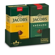 Jacobs Gold a Kronung súprava mletej kávy 1kg Jacobs Gold a Kronung súprava mletej kávy 1kg