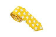 Žltá CHICKEN EASTER Pánska kravata R. uniwers matná
