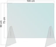 Kryt na pult plexi 100x75x90 3mm stojace plexi Kryt na pult plexi 100x75x90 3mm stojace plexi