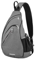 TAŠKA NA PEŇAŽENKU NA JEDNO RAMENO CROSSBODY URBAN PÁNSKE ŠEDÉ TAŠKA NA PEŇAŽENKU NA JEDNO RAMENO CROSSBODY URBAN PÁNSKE ŠEDÉ