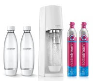 SodaStream TERRA WHITE + 2x Fľaša s poistkou 1L + CO2