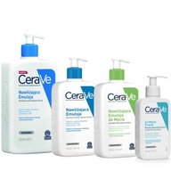 CeraVe Set 2x emulzia 473ml, gél proti nedokonalostiam 236ml + ZDARMA