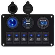 JACHTOVÝ ROZVÁDZAČ S VOLTMETROM A USB - 04872 JACHTOVÝ ROZVÁDZAČ S VOLTMETROM A USB - 04872