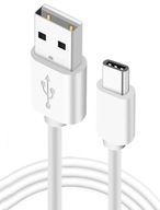 USB kábel TYP-C biely TYP C 2m 3A Fast Charge