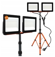 Sada halogénových LED reflektorov 2x 100W + statív, stojan, 2m kábel Sada halogénových LED reflektorov 2x 100W + statív, stojan, 2m kábel
