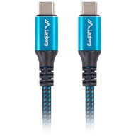 Lanberg USB-C USB v.4 PD kábel 100W 8K 50cm BRAID