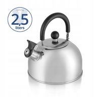 Oceľová rýchlovarná kanvica píšťalka indukčná elegantná 2,5l Oceľová rýchlovarná kanvica píšťalka indukčná elegantná 2,5l