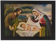 NÁSTENNÝ OBRAZ SVÄTÁ RODINA 57X77 ČIERNY RÁM NÁSTENNÝ OBRAZ SVÄTÁ RODINA 57X77 ČIERNY RÁM