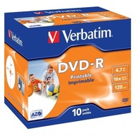 Verbatim DVD-R, široký atramentový tlač ID značky, 43