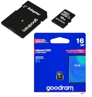 PAMÄŤOVÁ KARTA MICRO SD GOODRAM 16GB SD ADAPTÉR