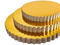 POTREBY NA TORTY zlaté cukrárske kotúče, vlnité, hrubé, Ø 34cm, 10 ks.