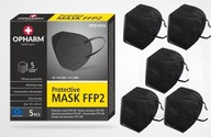 FFP2 BLACK masky 5 vrstiev OPHARM POLISH 5 KS