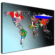 Obraz na plátne Mapa sveta krajín na stenu Obraz na plátne Mapa sveta krajín na stenu