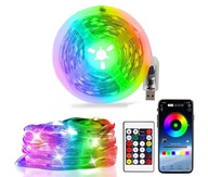 100 LED VIANOČNÝCH SVIETIDIEL OVLÁDANÝCH TELEFÓNOM RGB IC 10M SMART 100 LED VIANOČNÝCH SVIETIDIEL OVLÁDANÝCH TELEFÓNOM RGB IC 10M SMART