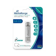 Kombinovaný USB kľúč MediaRange 64 GB USB 3.1 Kombinovaný USB kľúč MediaRange 64 GB USB 3.1