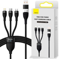 BASEUS KÁBEL 3v1 USB-C MICRO USB LIGHTNING 100W