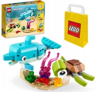 LEGO Creator 31128 DOLPHIN TURTLE Útesový oceán 3v1 kociek 6+ taška LEGO Creator 31128 DOLPHIN TURTLE Útesový oceán 3v1 kociek 6+ taška