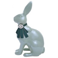 Veľkonočná dekorácia zelený zajac s príveskom 43