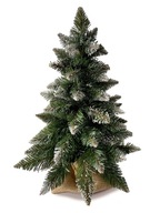 60CM Maličký vianočný stromček PREMIUM BIELA ​​BOROVICA v jutovom prevedení