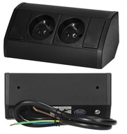 Strip dvojitá nábytková zásuvka pod rohovú skrinku 2x230V uzemňovací kábel Strip dvojitá nábytková zásuvka pod rohovú skrinku 2x230V uzemňovací kábel