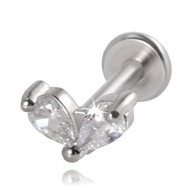 LABRET NÁUŠNICE LIST 2 HELIX TITANIUM G23 1,2/8 LABRET NÁUŠNICE LIST 2 HELIX TITANIUM G23 1,2/8