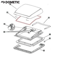 Gumové tesnenie na okná 40x40 Dometic Mini Heki