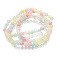 Korálky prírodné zelené jade farbené okrúhla zmes, 4 mm, 87ks/35cm/prameň Korálky prírodné zelené jade farbené okrúhla zmes, 4 mm, 87ks/35cm/prameň