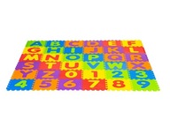 Veľká podložka z EVA peny pre deti písmená čísla 178x178 cm 36 ks.
