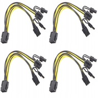 Sada 4x Riser adaptér 6PIN na 2x 8PIN Sada 4x Riser adaptér 6PIN na 2x 8PIN