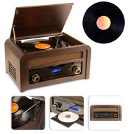 Gramofón VINTAGE, BT CD USB stereo, FM DAB+ rádio