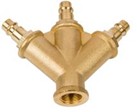 Pneumatický krížový kus GW 3/8" 3 zástrčky rýchlospojky Pneumatický krížový kus GW 3/8" 3 zástrčky rýchlospojky