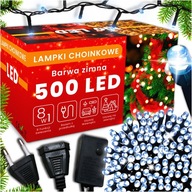 LED VIANOČNÉ VONKAJŠIE VIANOČNÉ VIANOČNÉ SVETLÁ STUDENÁ BIELA 500 LED SILNÁ DEKORATÍVNA LED VIANOČNÉ VONKAJŠIE VIANOČNÉ VIANOČNÉ SVETLÁ STUDENÁ BIELA 500 LED SILNÁ DEKORATÍVNA